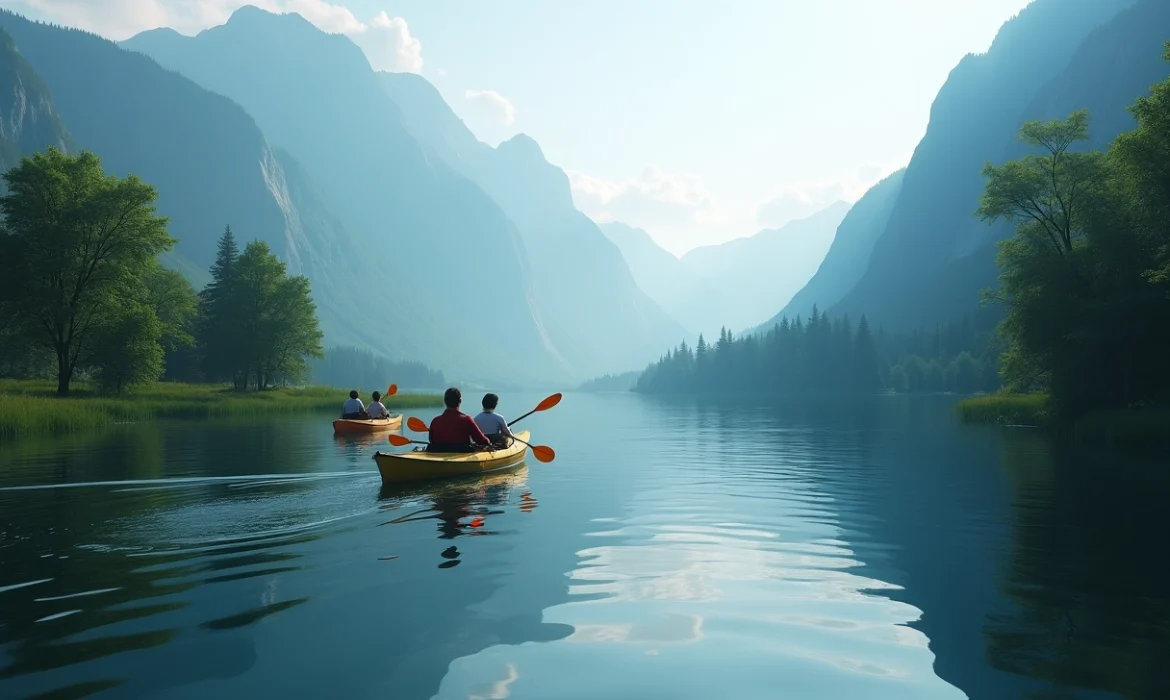 Activités nautiques au cœur du lac du Cantal