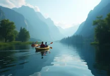 Activités nautiques au cœur du lac du Cantal