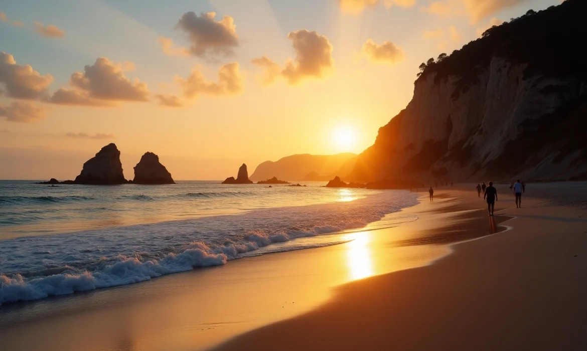 La plage des Lecques au crépuscule : un spectacle époustouflant