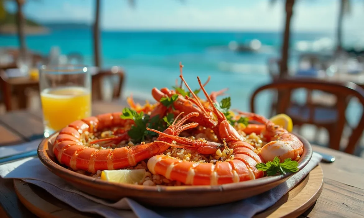 Délices culinaires près de la plage publique de Carras